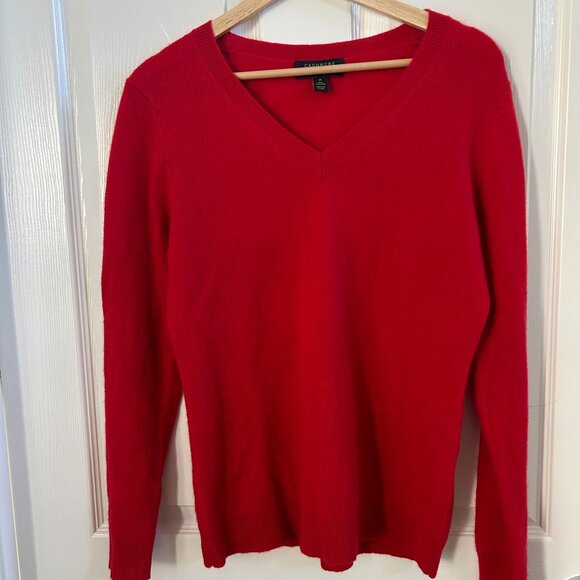 Charter Club Luxury Sweater Cashmere Woman’s Red Cashmere Pullover SZM Preppy - Picture 5 of 10